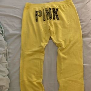 PINK cropped sweatpants